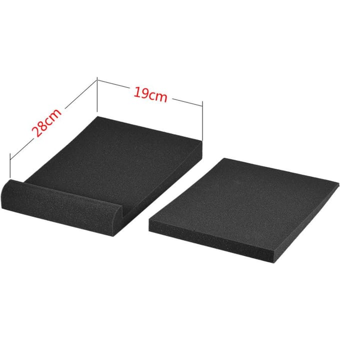 2 Sets Pak Studio Monitor Luidspreker Isolatie Schuim Pads Max. 11 * 7.4 Inch Bruikbaar Oppervlak zwart