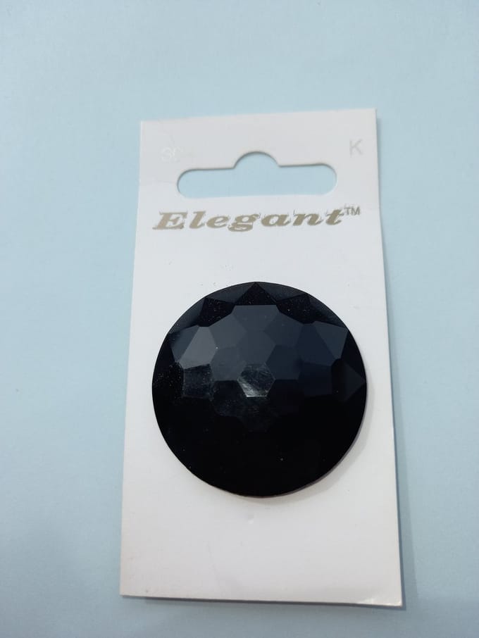 Knoop zwart rond  Elegant nr. 304