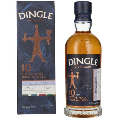 Dingle Gin Dingle 10 Years Old Single Malt Irish Whiskey Triple Distilled 46,5% Vol. 0,7l in geschenkverpakking
