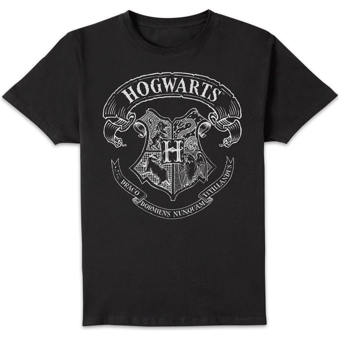 Harry Potter Hogwarts Crest T-shirt - Zwart - S