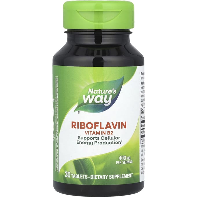Nature's Way, Riboflavine Vitamine B2, 400 mg, 30 tabletten