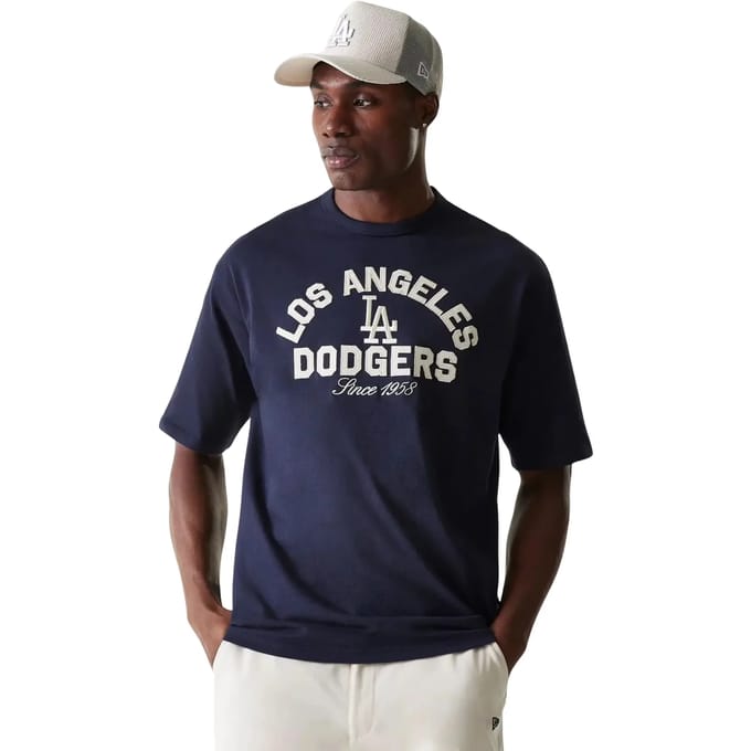 New Era MLB Heritage Oversized Los Angeles Dodgers T-shirt Blauw