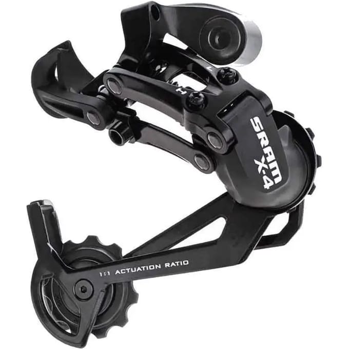 Mountainbike achterderailleur Sram X4 Long Cage Black (7.8.9V)