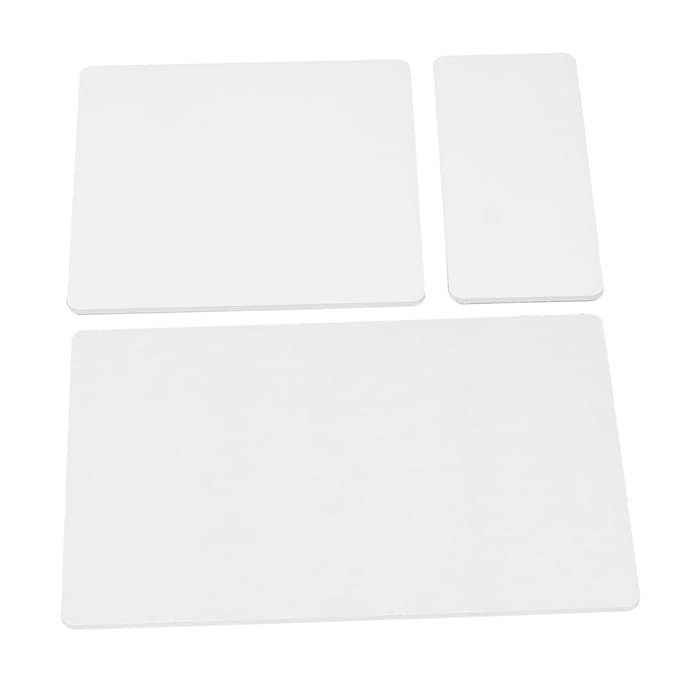 3 Stuks Stansmat 22x15cm 15x15cm 15x6.5cm Plastic Standaard Stansmachine Plaat white
