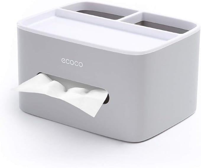 MHTECH Multifunctional Tissue Box, Remote Control Holder and Tissue Holder, Storage Bag with Tissue Box, Desktop - ShopVlot