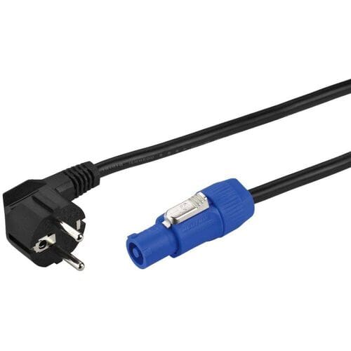 Monacor AAC-115P Stroom Aansluitkabel [1x Randaarde stekker - 1x PowerCon-stekker] 2 m Zwart