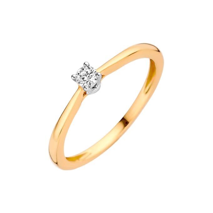 Blush Diamonds - Dames - 14 karaat goud - Ring - Goud - Maat 54