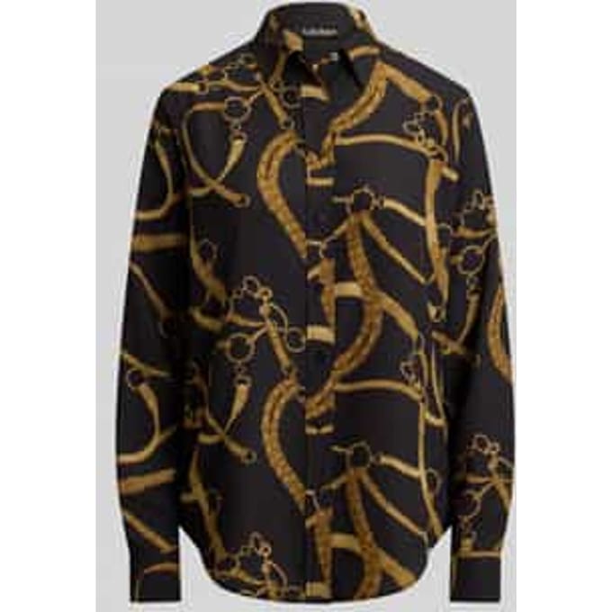 regular fit blouse met lange mouwen met motiefprint