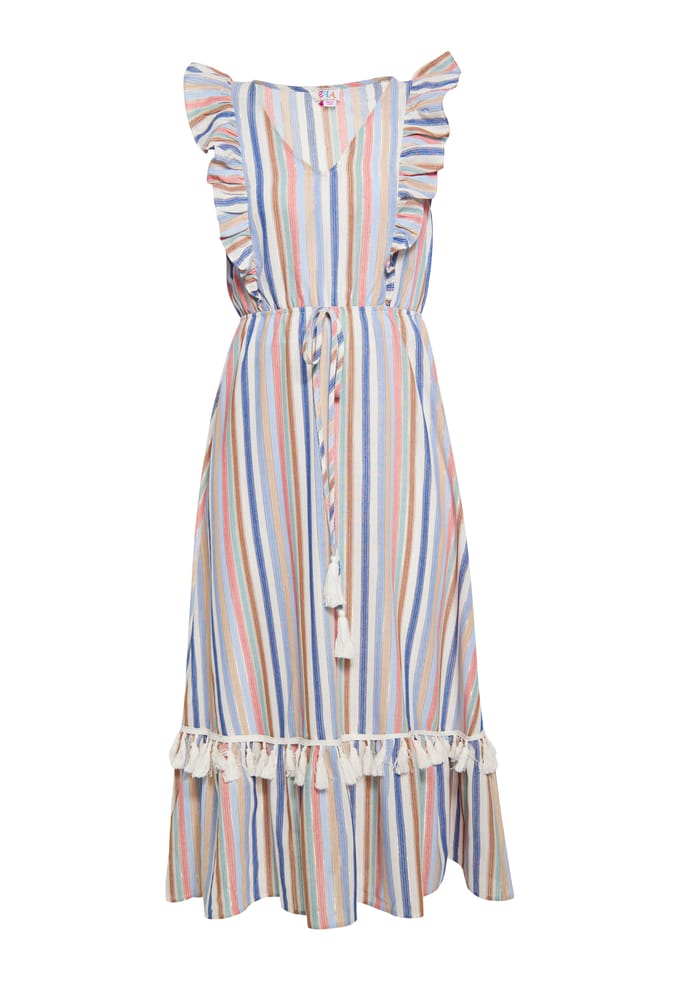 IZIA Jurk Dames Blauw Veelkleurig
