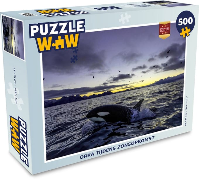 Puzzel Orka tijdens zonsopkomst - Legpuzzel - Puzzel 500 stukjes