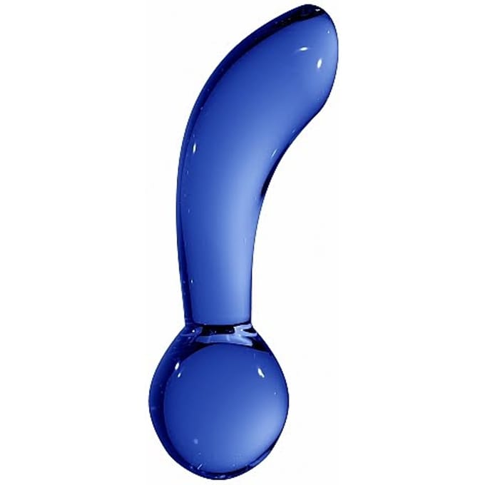 Chrystalino Blaze -  Blue glazen dildo