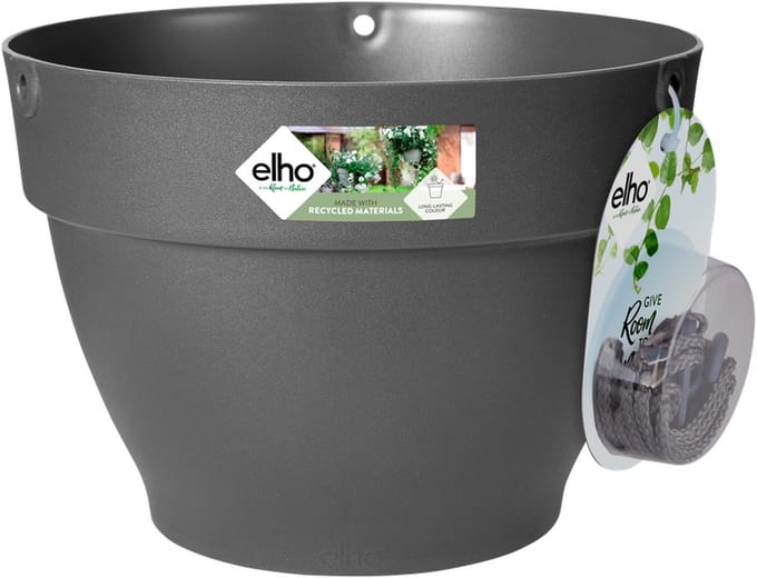 Elho Vibia Campana Hangschaal 26 - Bloempot voor Buiten - Ø 26.0 x H 18.4 cm - Antraciet