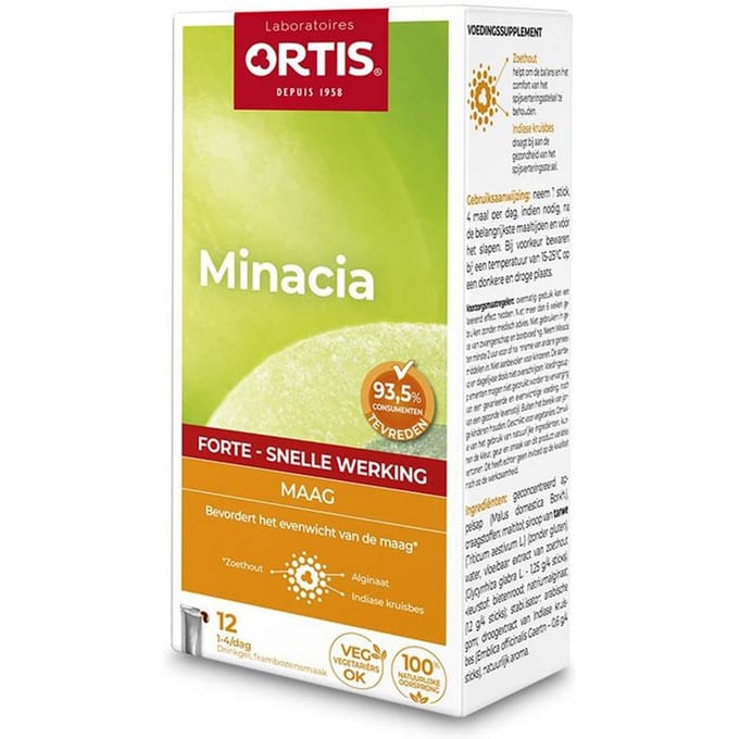 Ortis Minacia Forte Spijsvertering Drinkgel Sticks 12ST