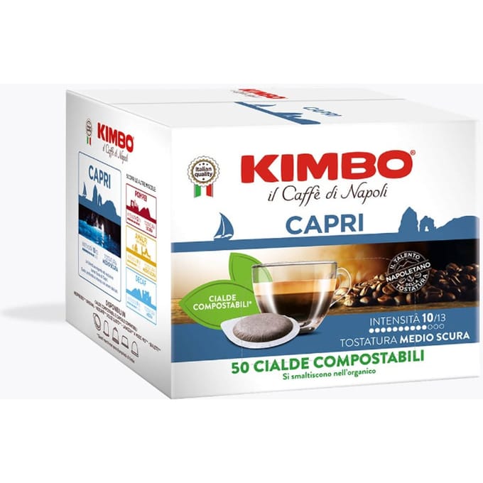 Kimbo Capri 50 E.S.E Pads | 50 Stück | Afrika, Asien, Mittel- und Südamerika | Exquisiter Espresso, zarte Arabica-Robusta Röstung, nachhaltig