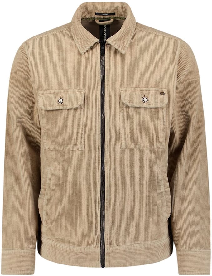 Ritsovershirt in gewassen corduroy