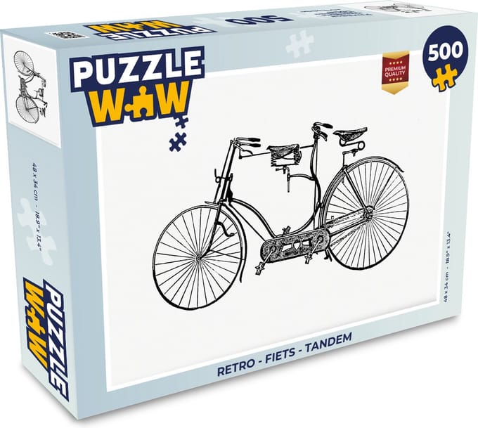 Puzzel Retro - Fiets - Tandem - Legpuzzel - Puzzel 500 stukjes
