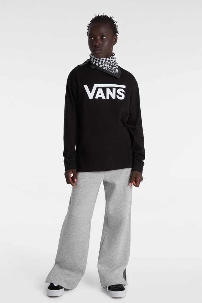 Vans Unisex Classic Longsleeve Black/white Größe: L | T-Shirts Outlet | Unisex | Schwarz