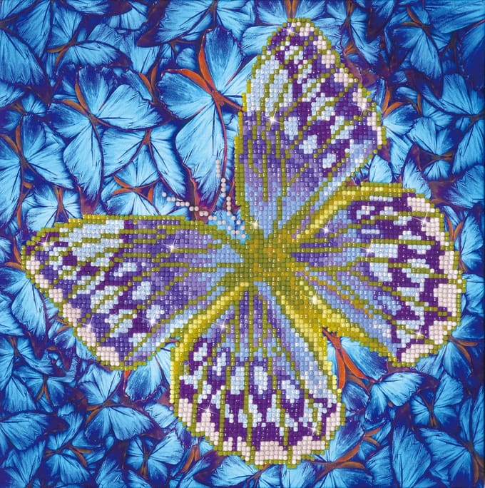 DIAMOND DOTZ Flutterby Silver - Diamond Painting - 4.464 Dotz - 31x31 cm