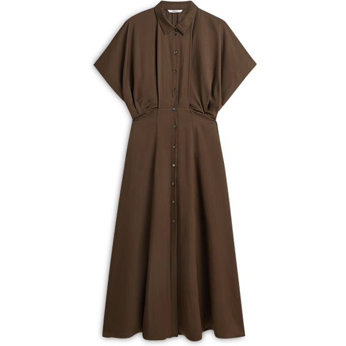 Summum Dress Button Down Light Twill Jurken Donkerbruin 5s1665-12494