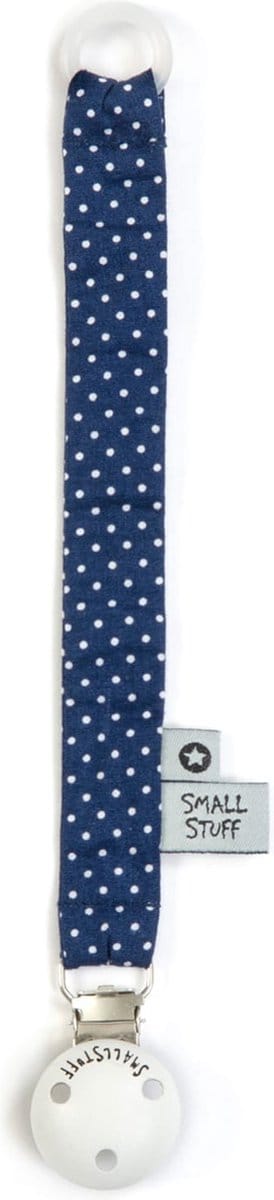 Smallstuff Fopspeenketting-speenkoord-blauw met stippen-22 cm