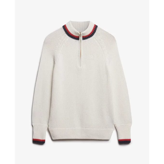 Dames fleece vest met rits en rand Superdry