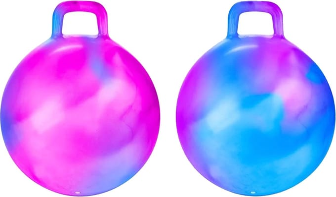 Skippybal marble set - 2x - D45 cm - buitenspeelgoed voor kinderen