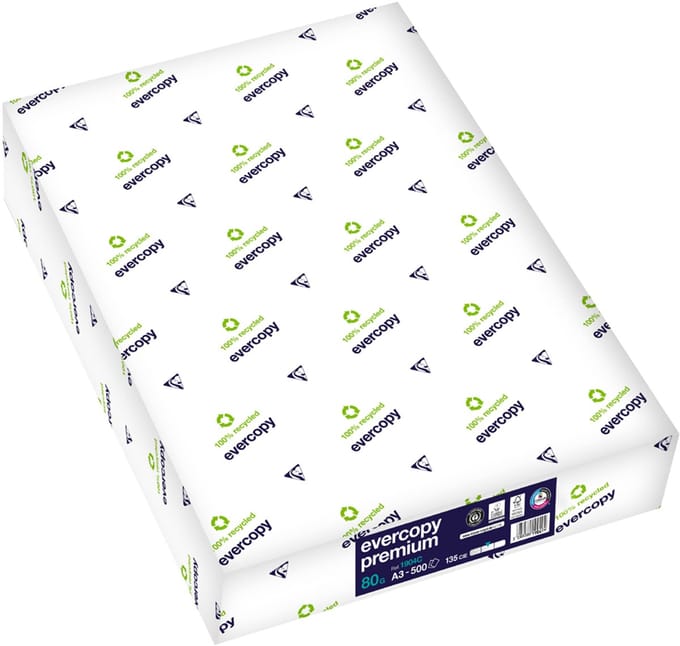 Clairefontaine multifunctioneel papier A3, 80g/m², gerecycled, 500 vel