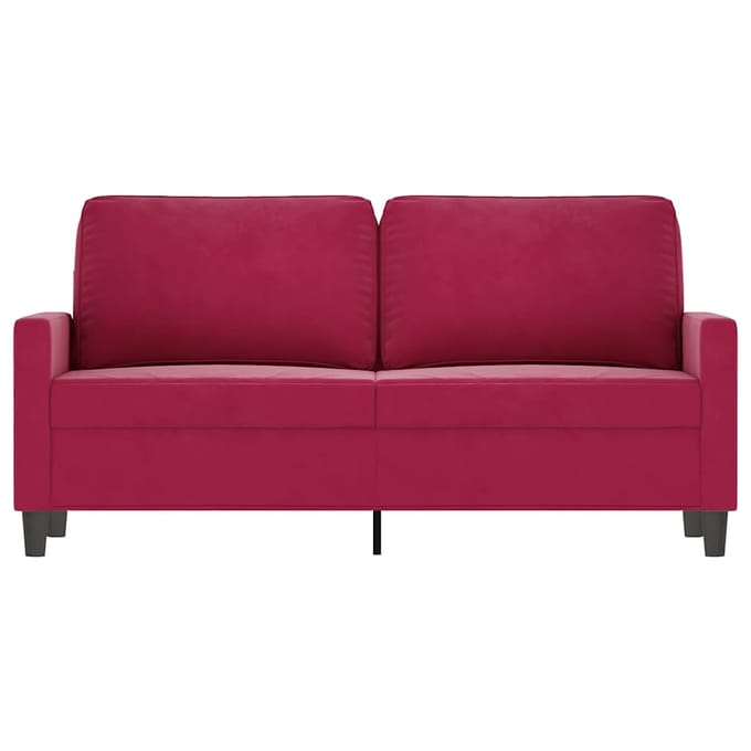 vidaXL - Tweezitsbank - 140 - cm - fluweel - wijnrood