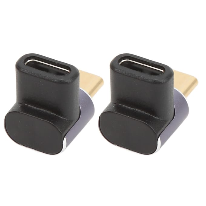 90 Graden USB C Adapter Mannelijk naar Vrouwelijk 40Gbps 100W Aluminiumlegering USB C Rechte Hoek Adapter voor