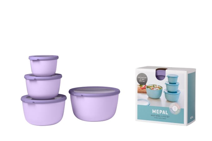Mepal - Multikom Cirqula vershouddoos set - 500 + 1000 + 2000 + 3000 ml - Rond - Vivid lilac