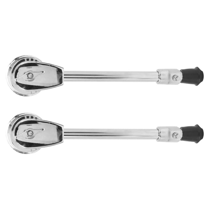 Paire de pieds de grosse caisse avec support fixe anti?Antirouille stable pour instrument à percussion white