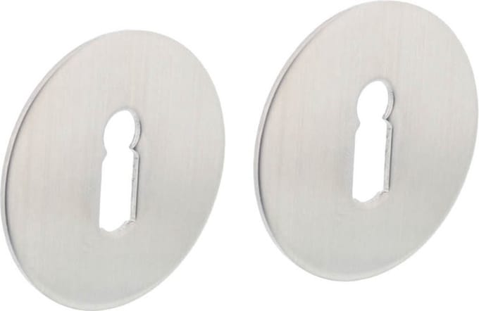 Intersteel Rozet met sleutelgat 55x2 mm zelfklevend rvs geborsteld