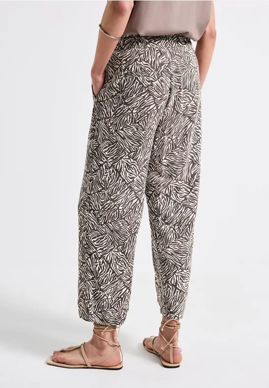Broek met gedessineerde Wide Legs