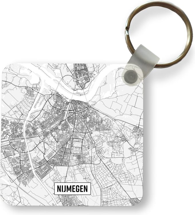Sleutelhanger - Uitdeelcadeautjes - Stadskaart Nijmegen - Plastic