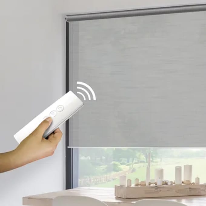 Madeco Gemotoriseerd Lichtdoorlatend Rolgordijn E-roll Grijs 120x250cm