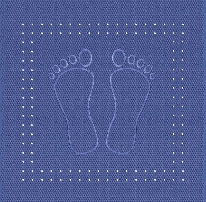 Kleine Wolke - Badinleg Foot blauw 36x72cm