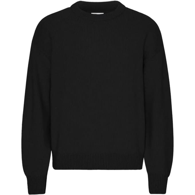 Trui met oversized ronde hals Colorful Standard Deep Black