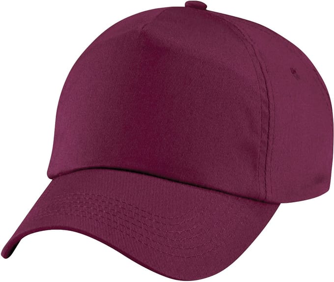 Beechfield Unisex Plain Original 5 Panel Baseball Cap (Pakket van 2) (Bourgondië)