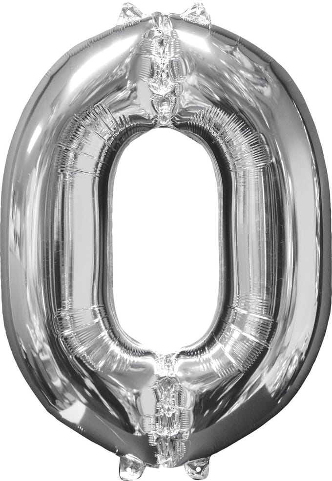 AMSCAN Bal nummer 0 - 51 x 66 cm - Zilver