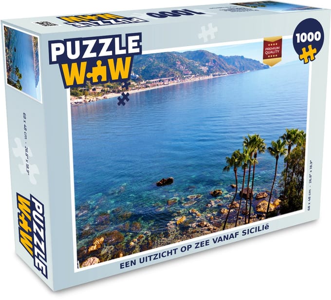 Puzzel Een uitzicht op zee vanaf Sicilië - Legpuzzel - Puzzel 1000 stukjes volwassenen