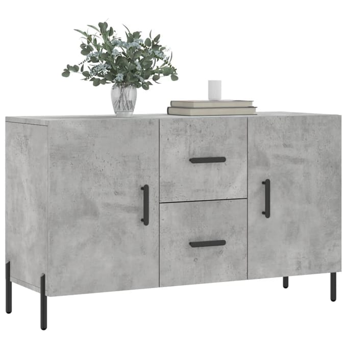vidaXL - Dressoir - 100x36x60 - cm - bewerkt - hout - betongrijs