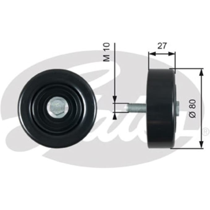 Spanrol/geleiderpoelie, V-riem DriveAlign® GATES T39276