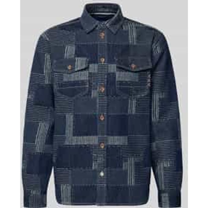 relaxed fit overhemdjack in denimlook