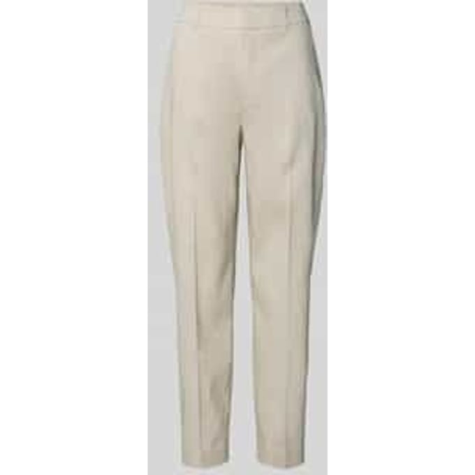 Broek van linnenmix met persplooien model 'SEARCH'