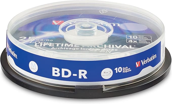10x BD-R Blu-Ray Disc 25GB 4x Brandsnelheid Bedrukbaar Spindle Opslag