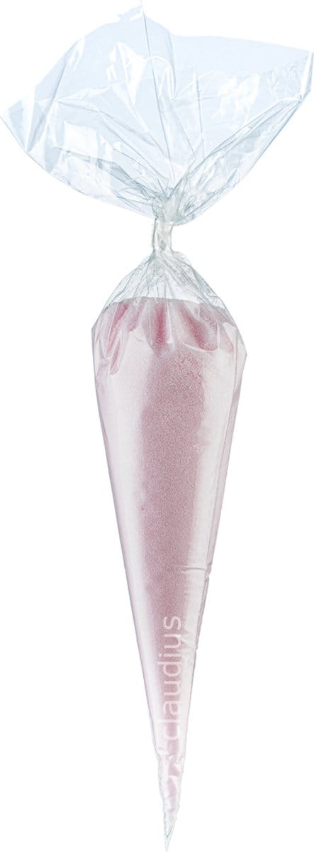 Scrubzout Rozen - 500 gram in puntzak transparant - set van 6 stuks - Hydraterende Lichaamsscrub