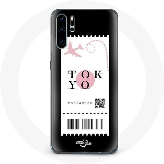 Coque pour Huawei P30 Billet d'avion tokyo Japon