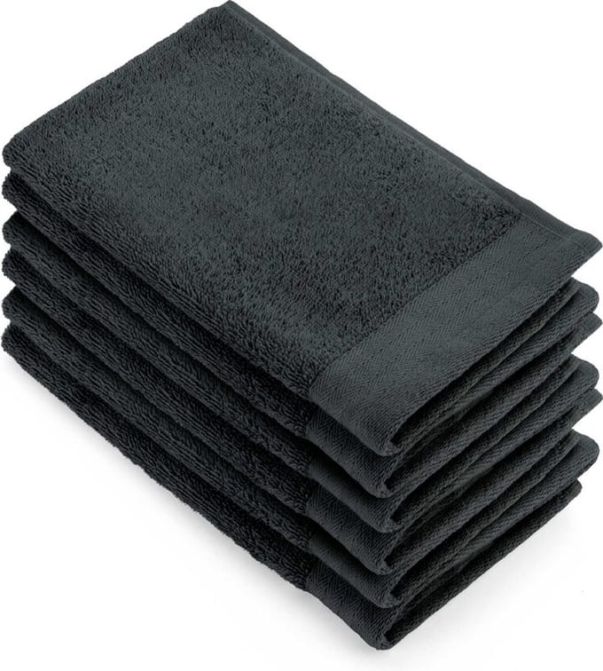 Walra Gastendoek Soft Cotton - 6x 30x50 - 100% Katoen - Antraciet