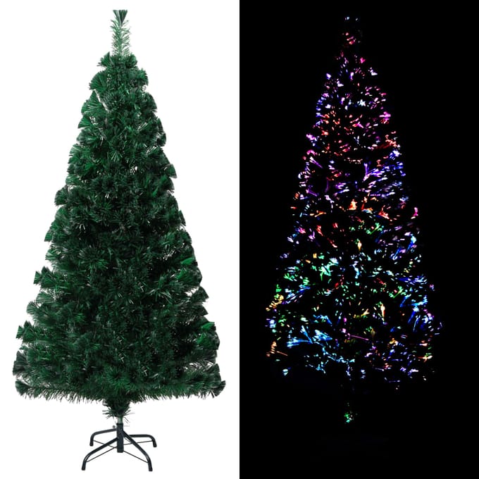 vidaXL - Kunstkerstboom - met - standaard - 120 - cm - glasvezel - groen