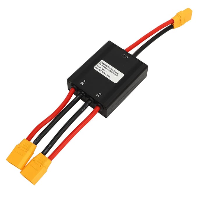 Elektrische Fiets Dubbele Accu Ontlading Converter 20V tot 72V Dubbele Accu Parallel Module Adapter black